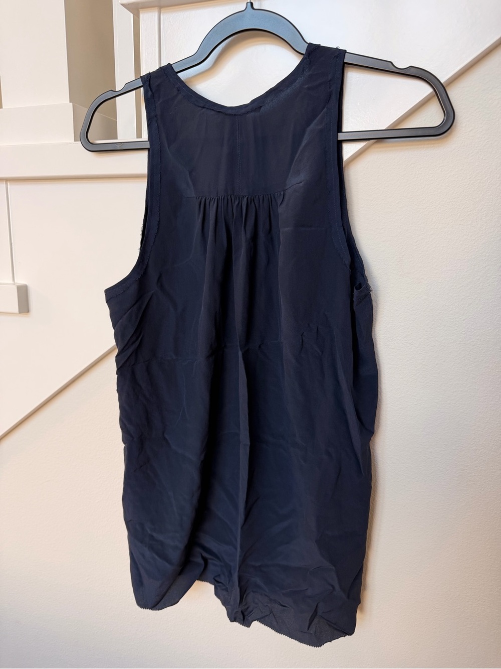 Rebecca Taylor Navy Studded Sleeveless 100% Silk Tank - Picture 2 of 4
